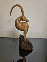مجسمه چوبي غزال تك شاخ - Image 2