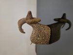 مجسمه چوبي دست ساز بز خالدار - Image 2